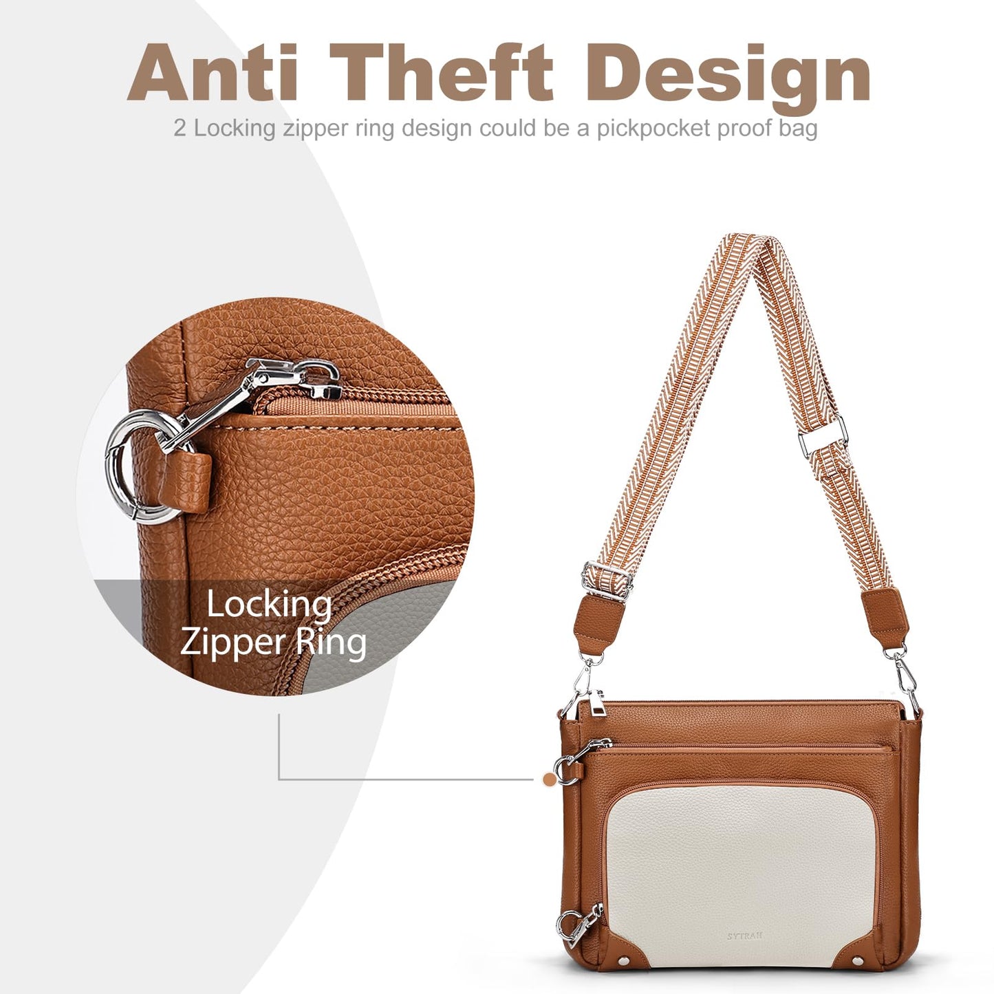 Anti-Theft RFID Crossbody Shoulder Bag