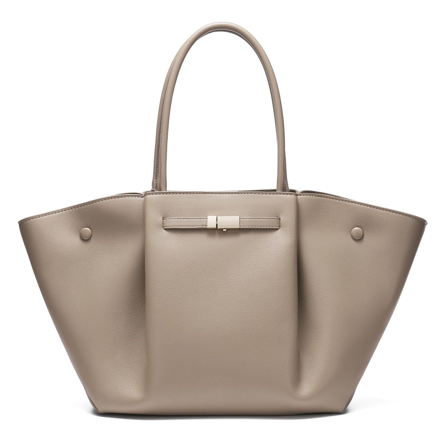 Large Vegan Leather Tote Bag With Top Handle