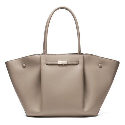 Large Vegan Leather Tote Bag With Top Handle