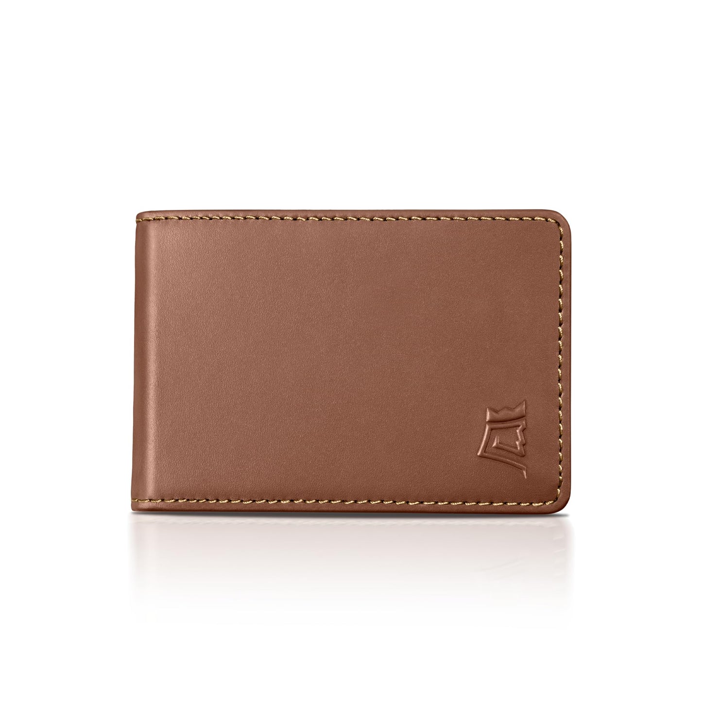 Minimalist Leather Wallet With Cash Pocket & Strap