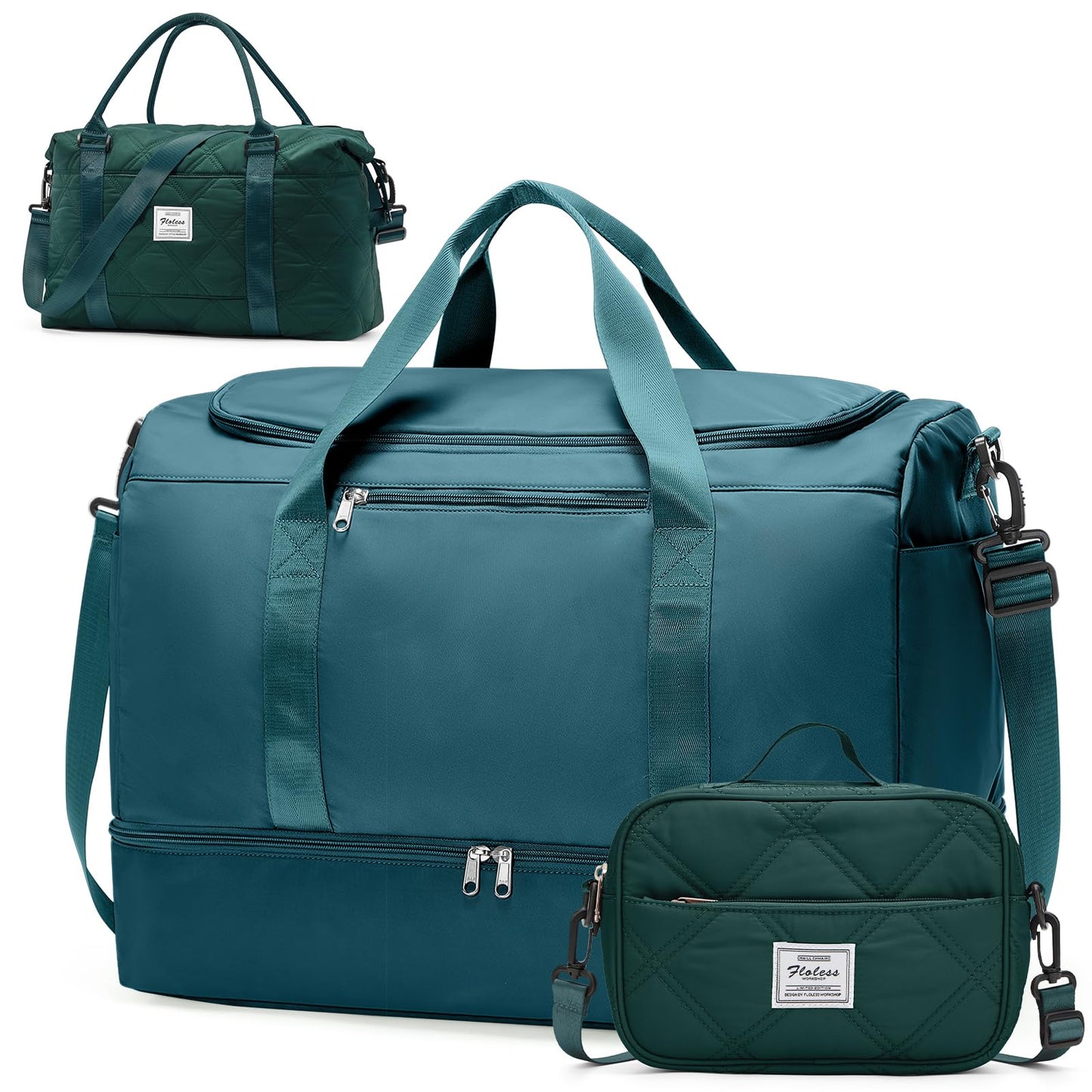 Large Weekender Travel Bag With Shoe Compartment