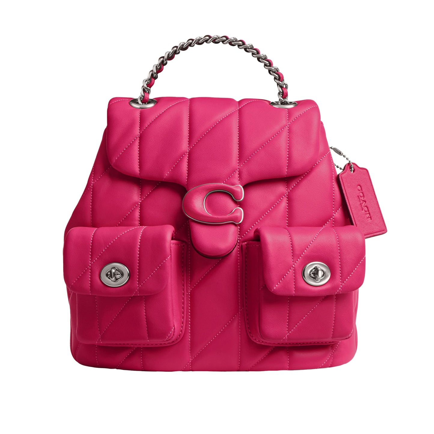 Quilted Leather Backpack With Signature Flap