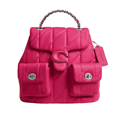 Quilted Leather Backpack With Signature Flap