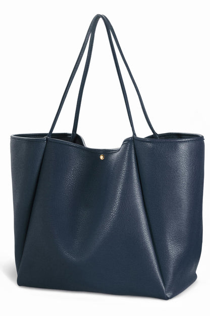 Oversized Leather Weekender Tote Bag