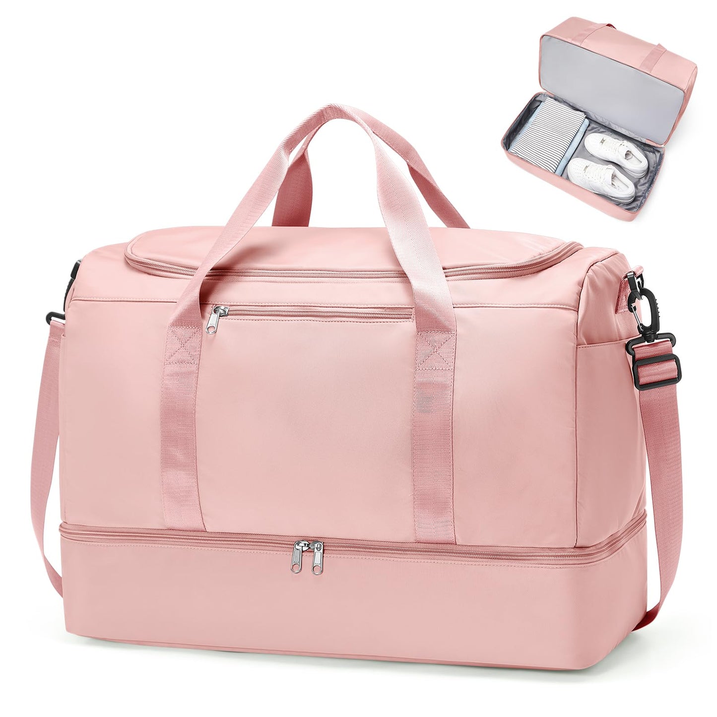 Large Weekender Travel Bag With Shoe Compartment