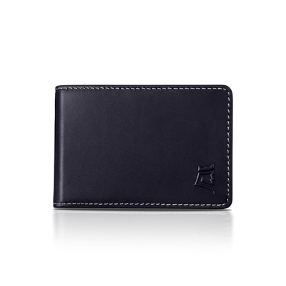Minimalist Leather Wallet With Cash Pocket & Strap