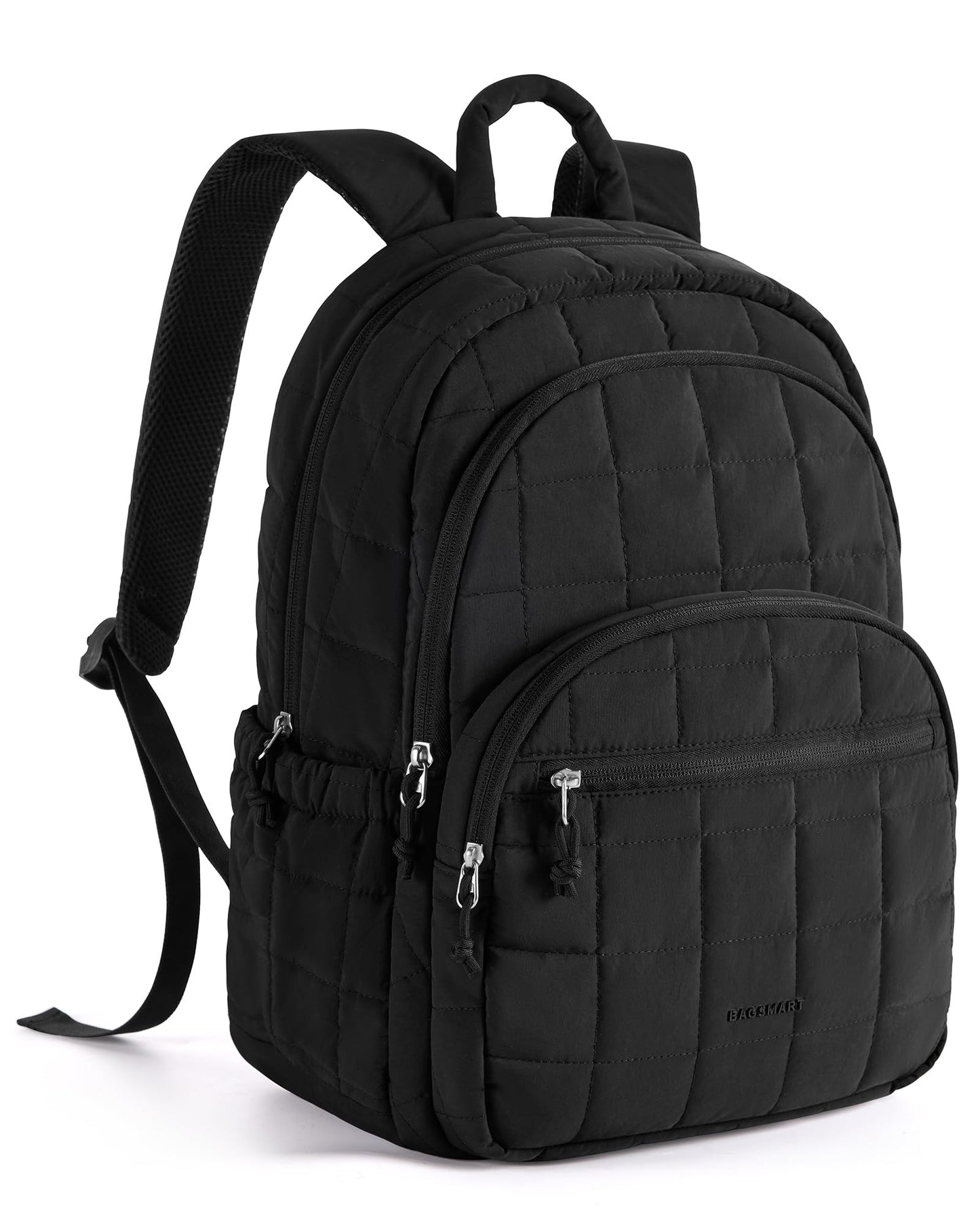 Quilted Laptop Backpack With Water-Resistant Design