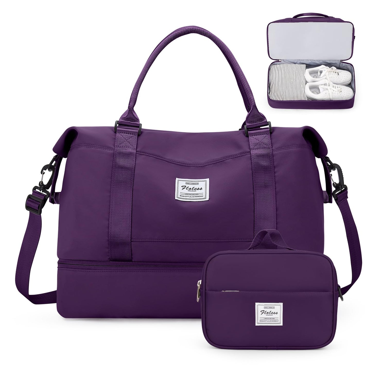 Weekender Travel Bag With Shoe Compartment