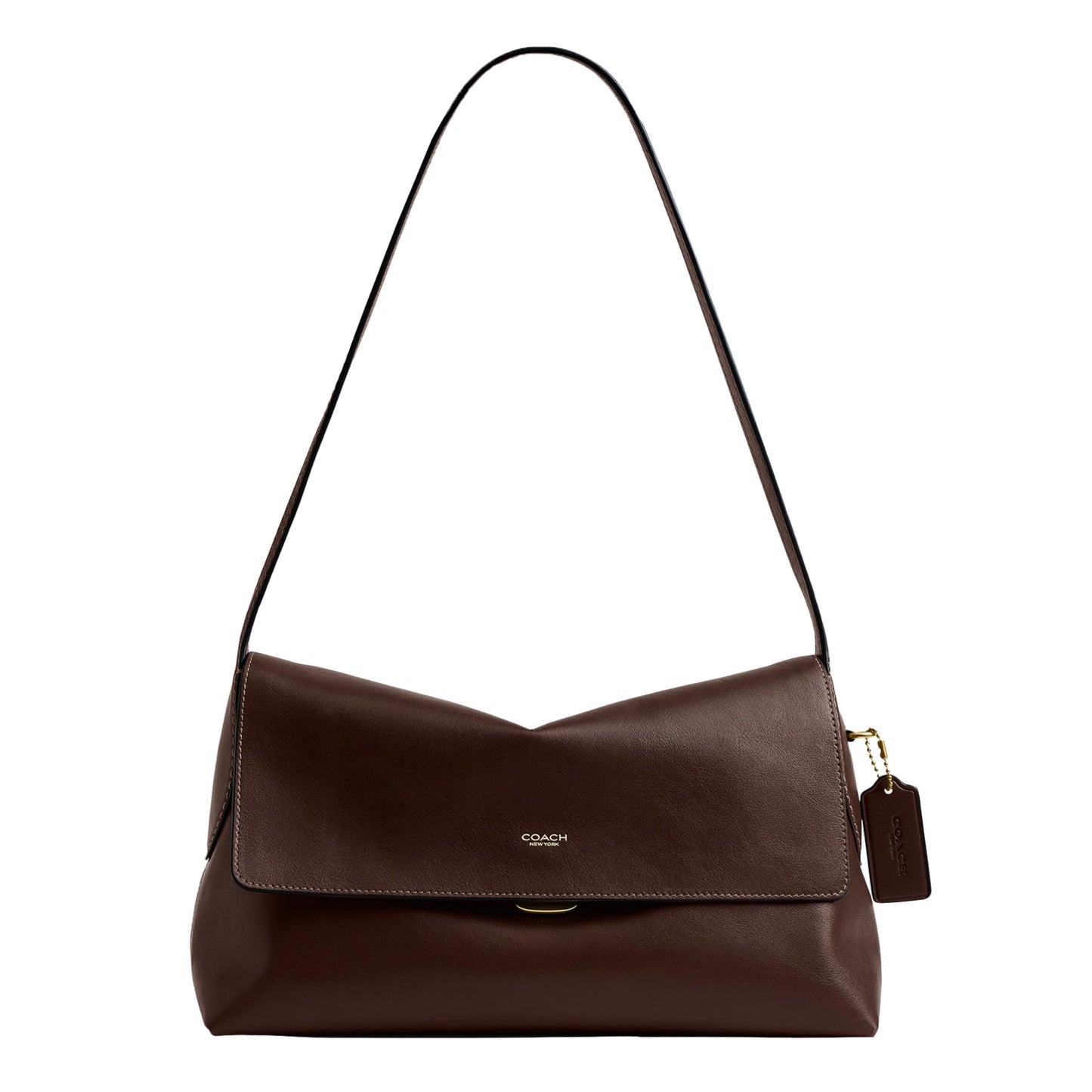 Natural Grain Leather Shoulder Bag