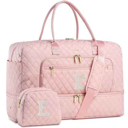 Large Travel Weekender Tote Bag With Wet Pocket