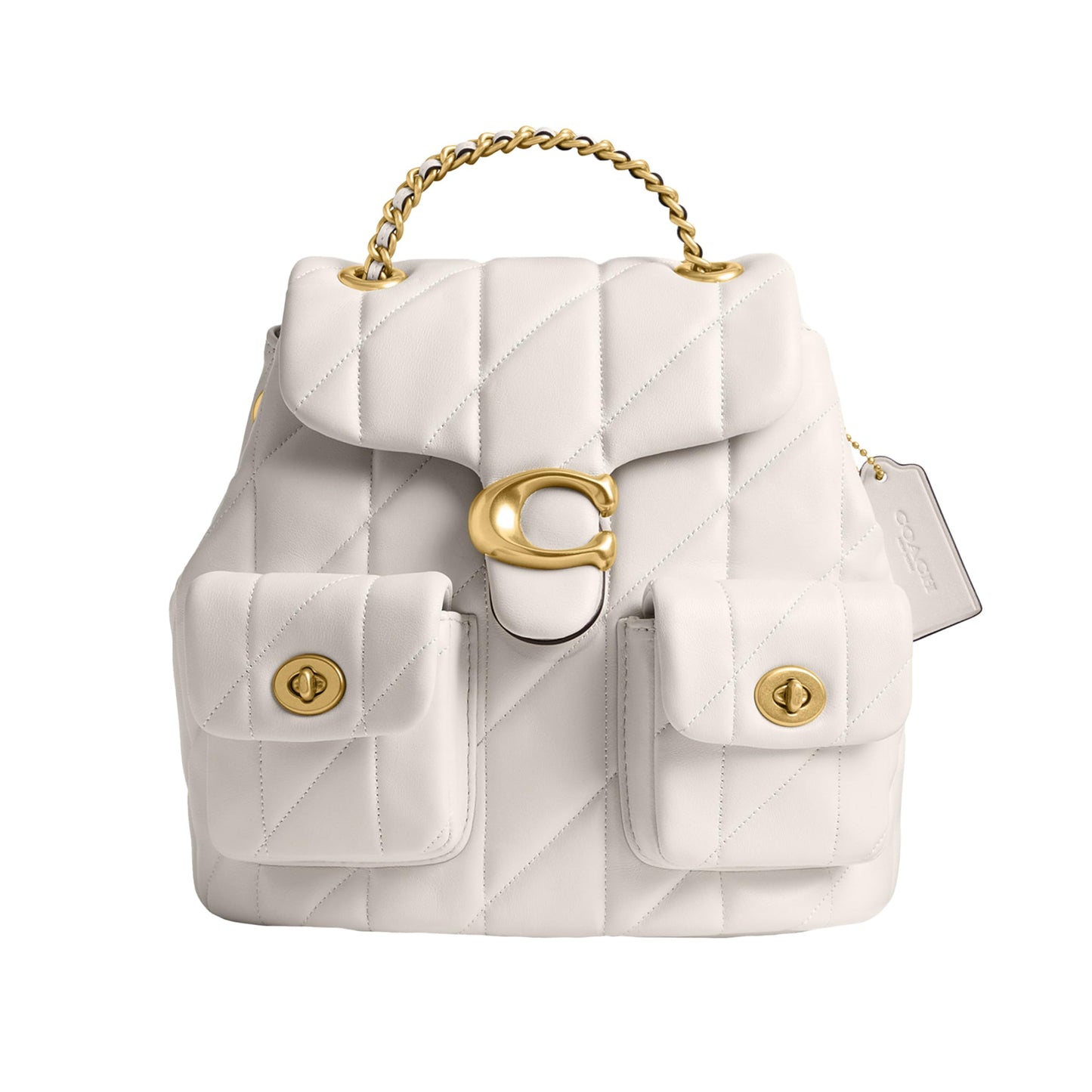 Quilted Leather Backpack With Signature Flap