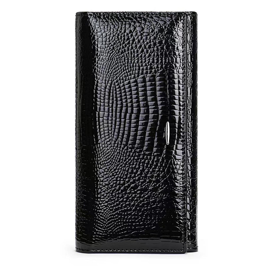 Slim Leather Trifold Wallet With Card Holder