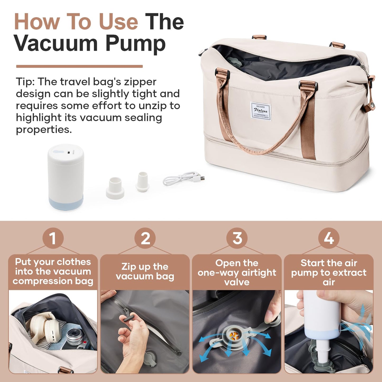 Weekender Travel Bag With Shoe Compartment