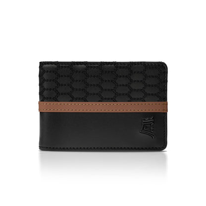 Minimalist Leather Wallet With Cash Pocket & Strap