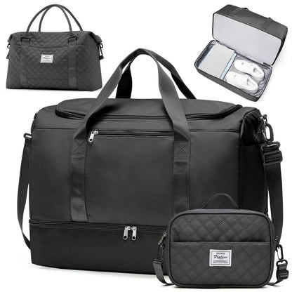 Large Weekender Travel Bag With Shoe Compartment