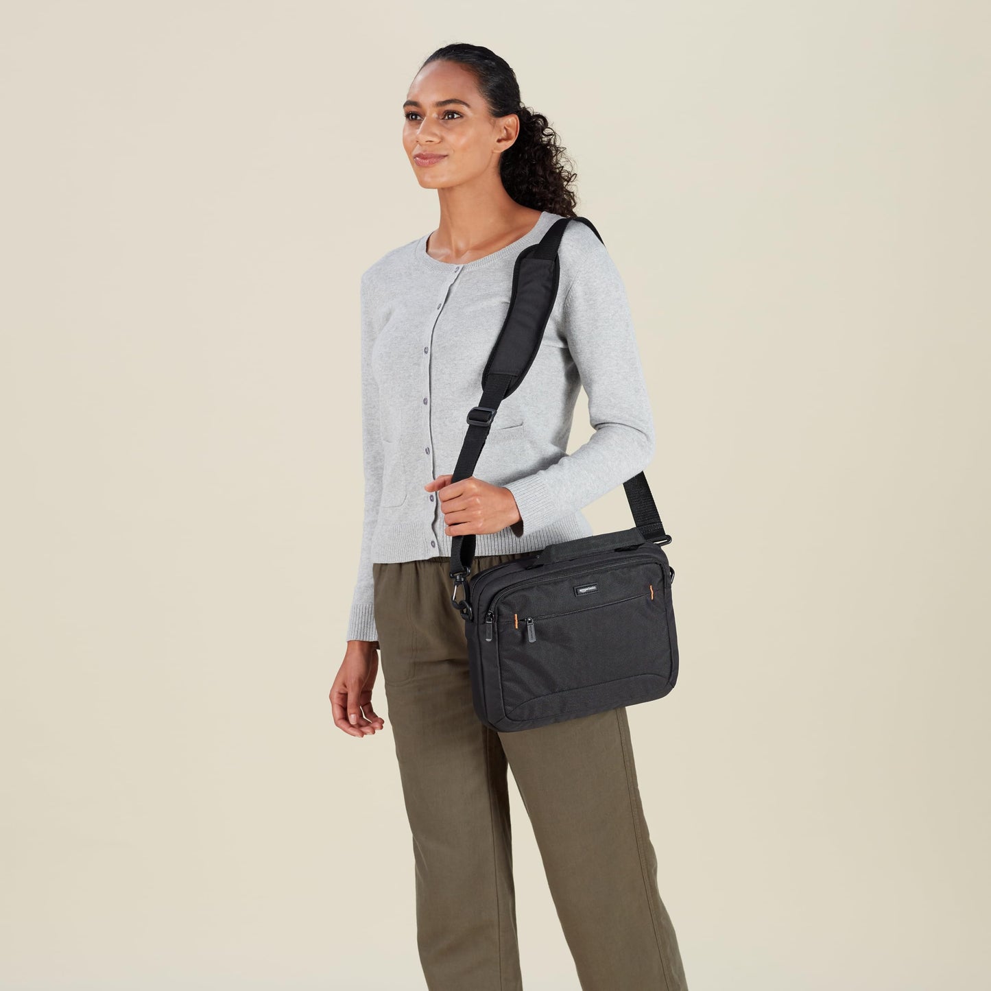 Laptop Shoulder Bag With Front Storage Pocket