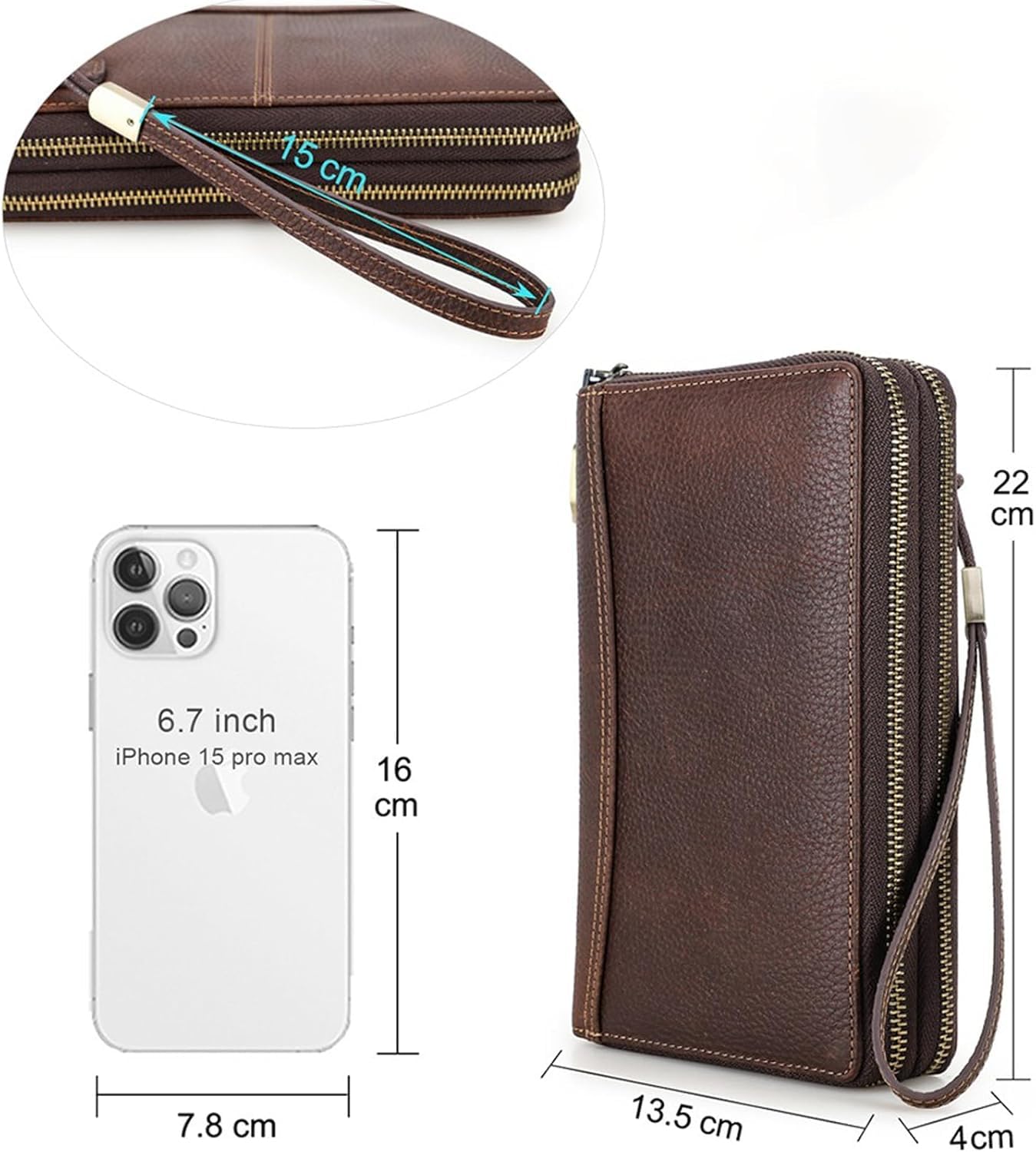 Leather Passport Travel Wallet & Phone Organizer
