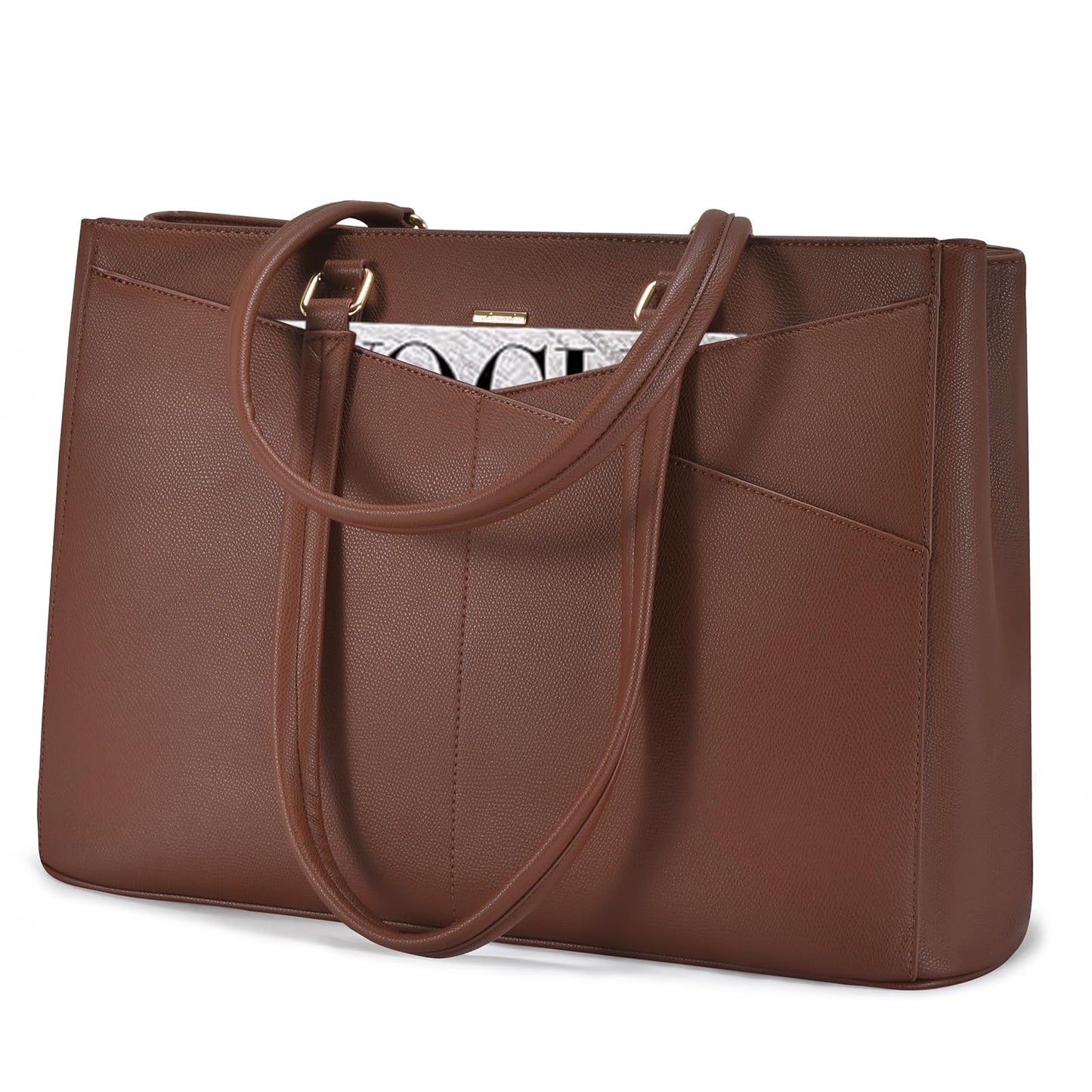 Waterproof Leather Laptop Tote Bag