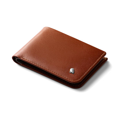 Slim RFID Leather Bifold Wallet With Hidden Pocket