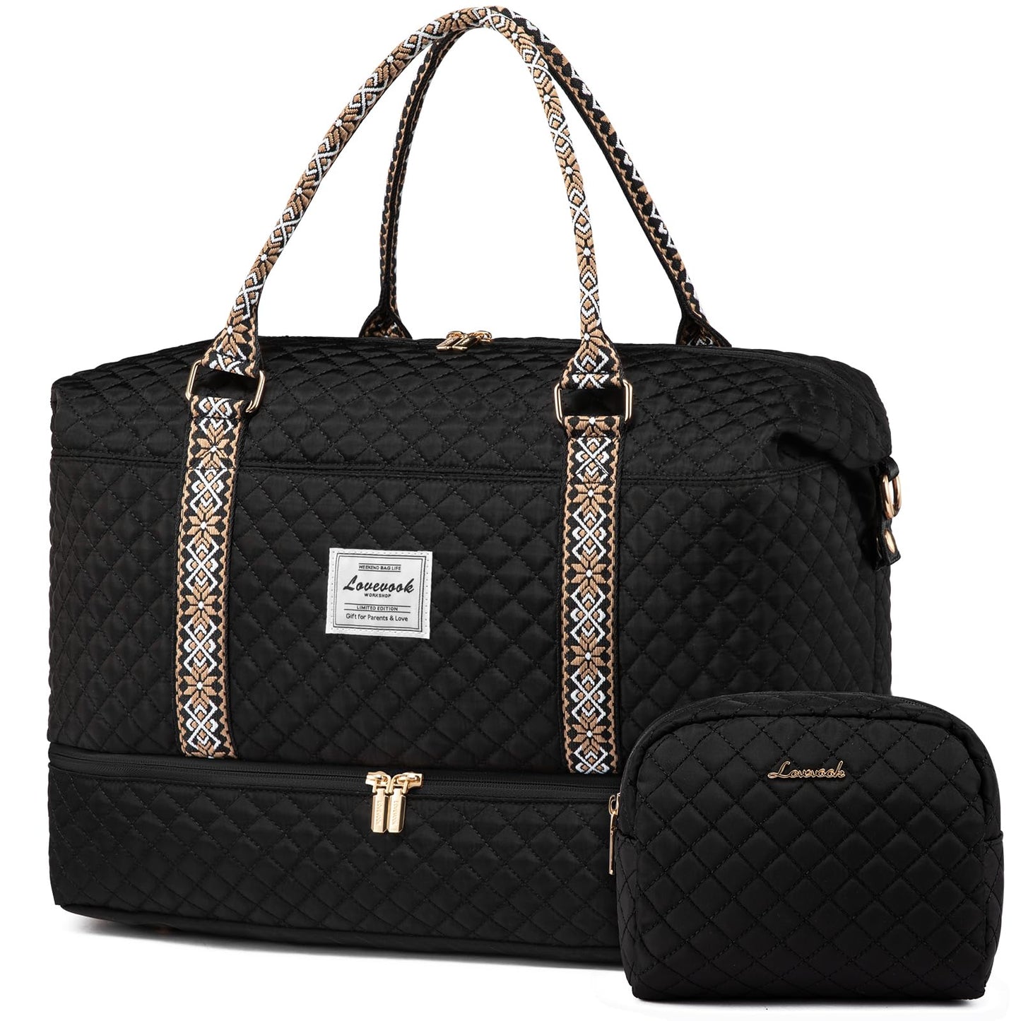 Weekender Travel Bag With Shoe & Wet Pocket