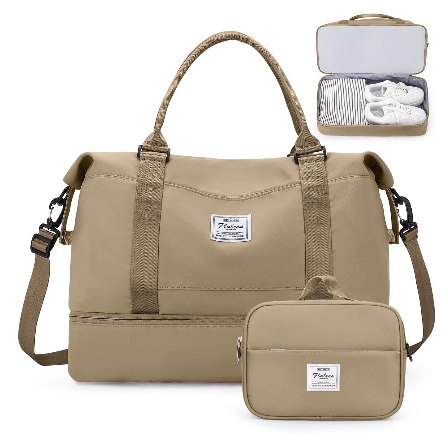 Weekender Travel Bag With Shoe Compartment