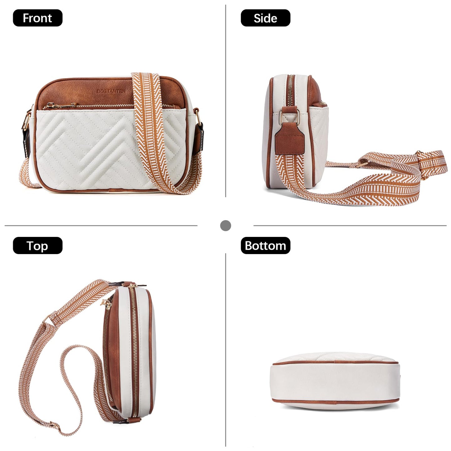 Quilted Vegan Leather Crossbody Bag
