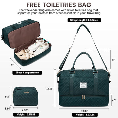 Weekender Travel Bag With Shoe & Wet Pocket