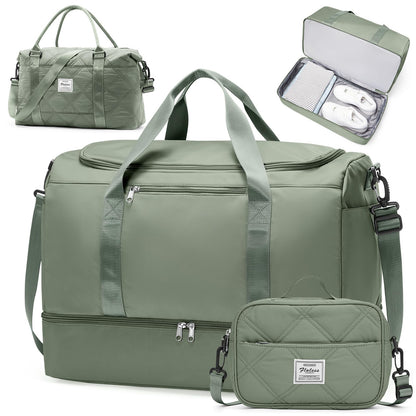 Large Weekender Travel Bag With Shoe Compartment