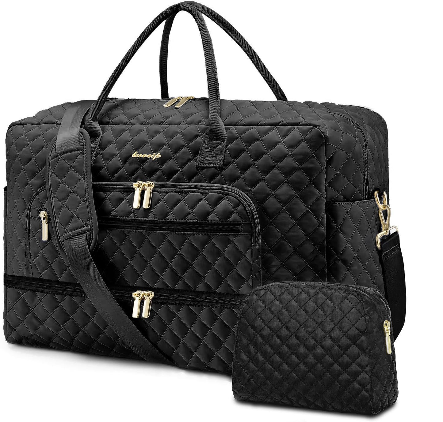 Large Travel Weekender Tote Bag With Wet Pocket