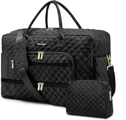 Large Travel Weekender Tote Bag With Wet Pocket