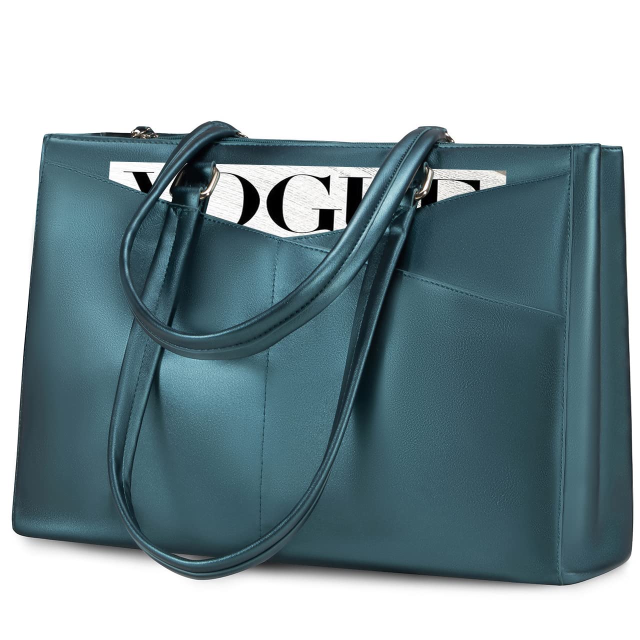 Waterproof Leather Laptop Tote Bag