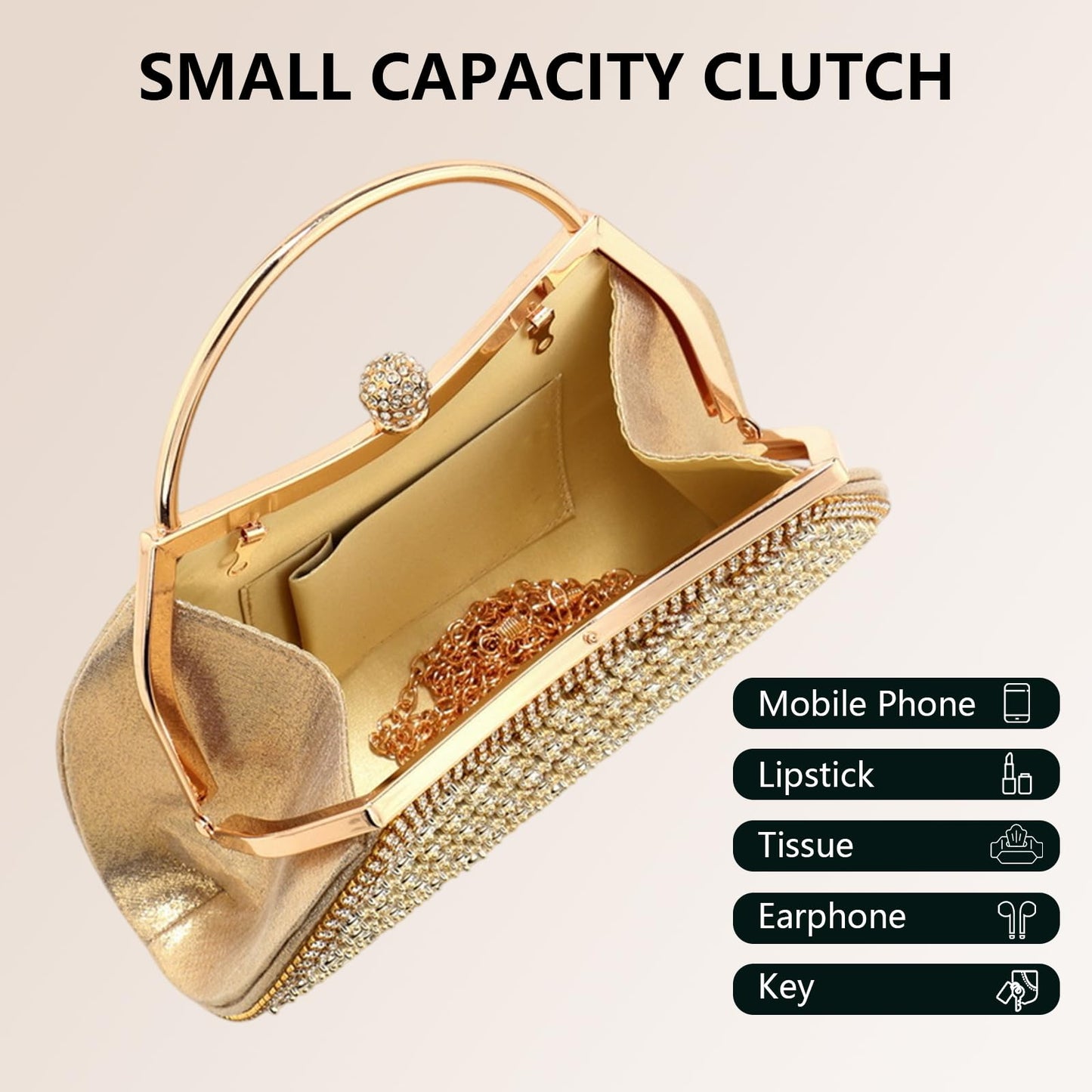 Rhinestone Evening Clutch Bag For Special Occasions