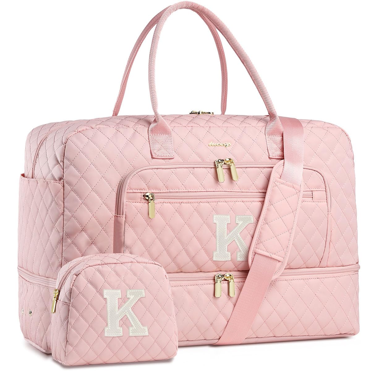Large Travel Weekender Tote Bag With Wet Pocket