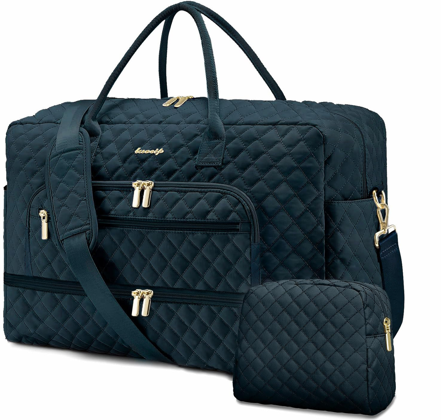 Large Travel Weekender Tote Bag With Wet Pocket