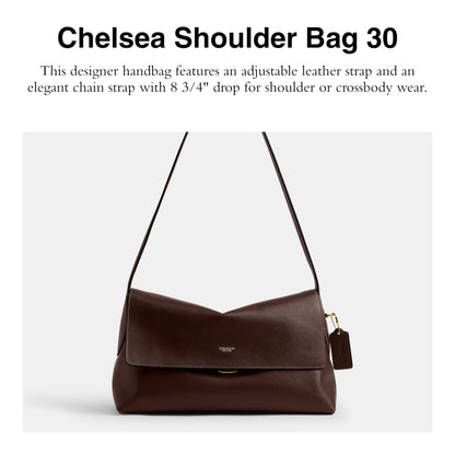 Natural Grain Leather Shoulder Bag