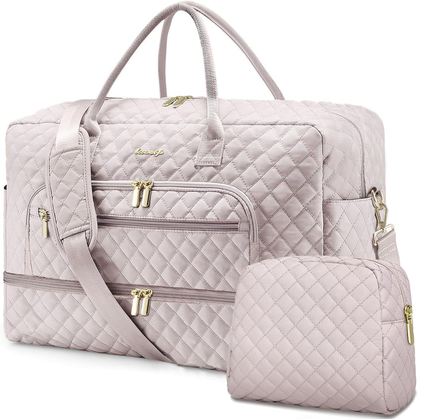 Large Travel Weekender Tote Bag With Wet Pocket