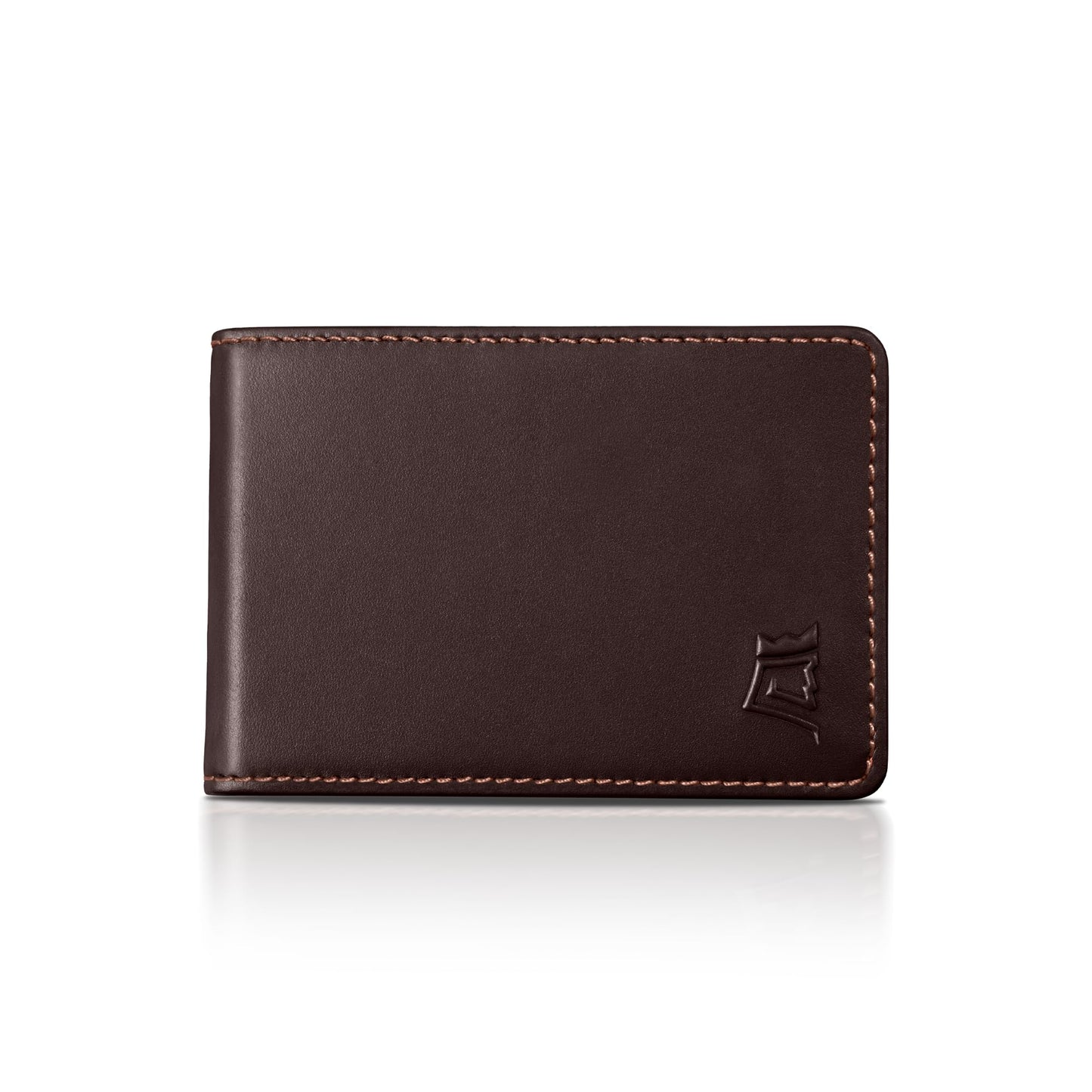 Minimalist Leather Wallet With Cash Pocket & Strap