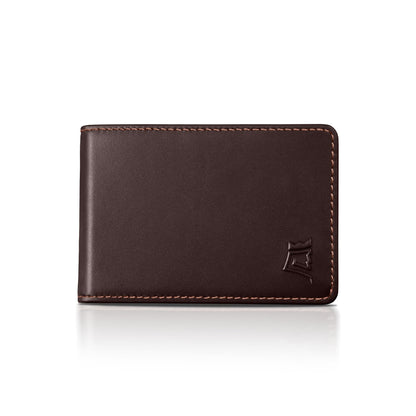 Minimalist Leather Wallet With Cash Pocket & Strap