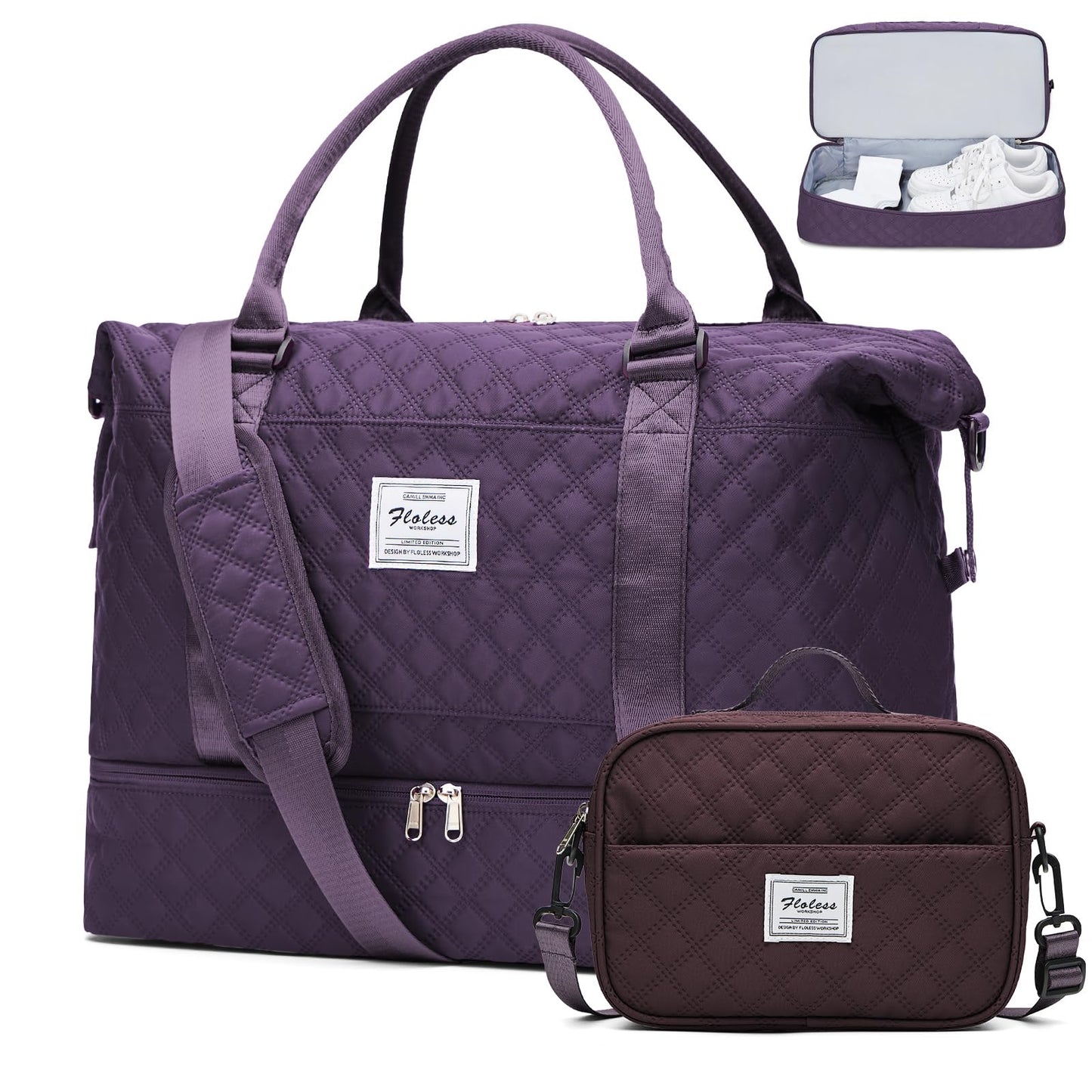 Weekender Travel Bag With Shoe Compartment