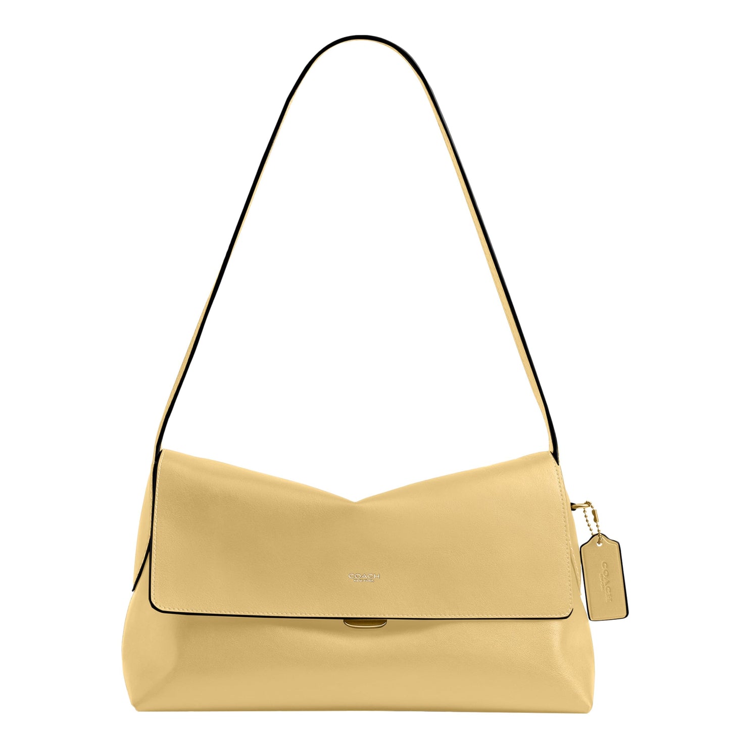 Natural Grain Leather Shoulder Bag
