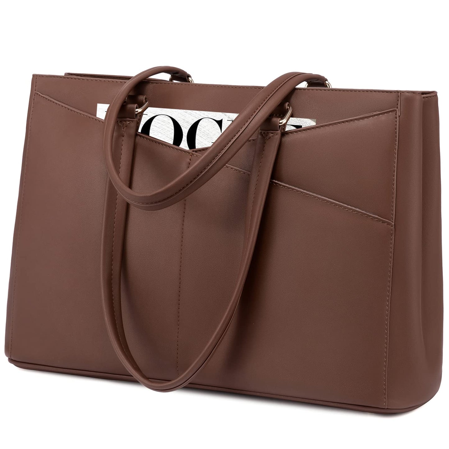 Waterproof Leather Laptop Tote Bag