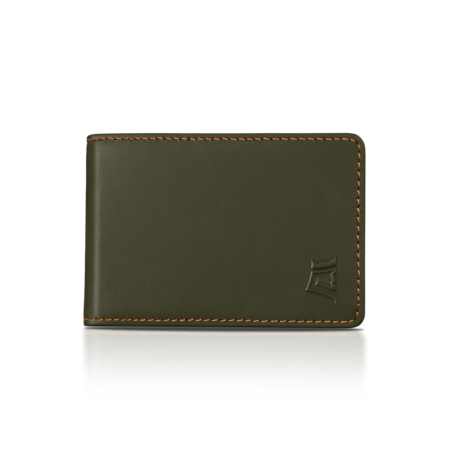 Minimalist Leather Wallet With Cash Pocket & Strap