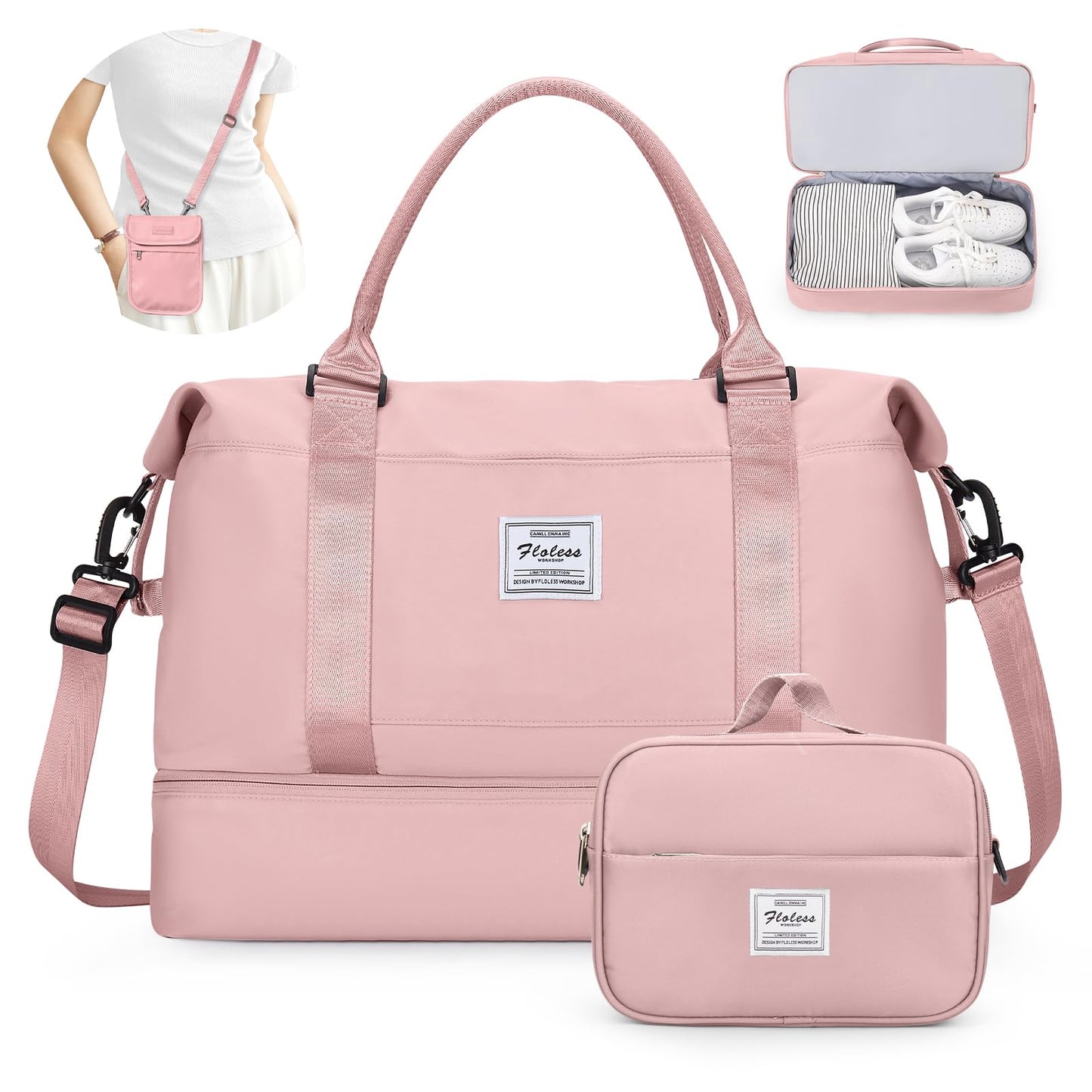 Weekender Travel Bag With Shoe Compartment