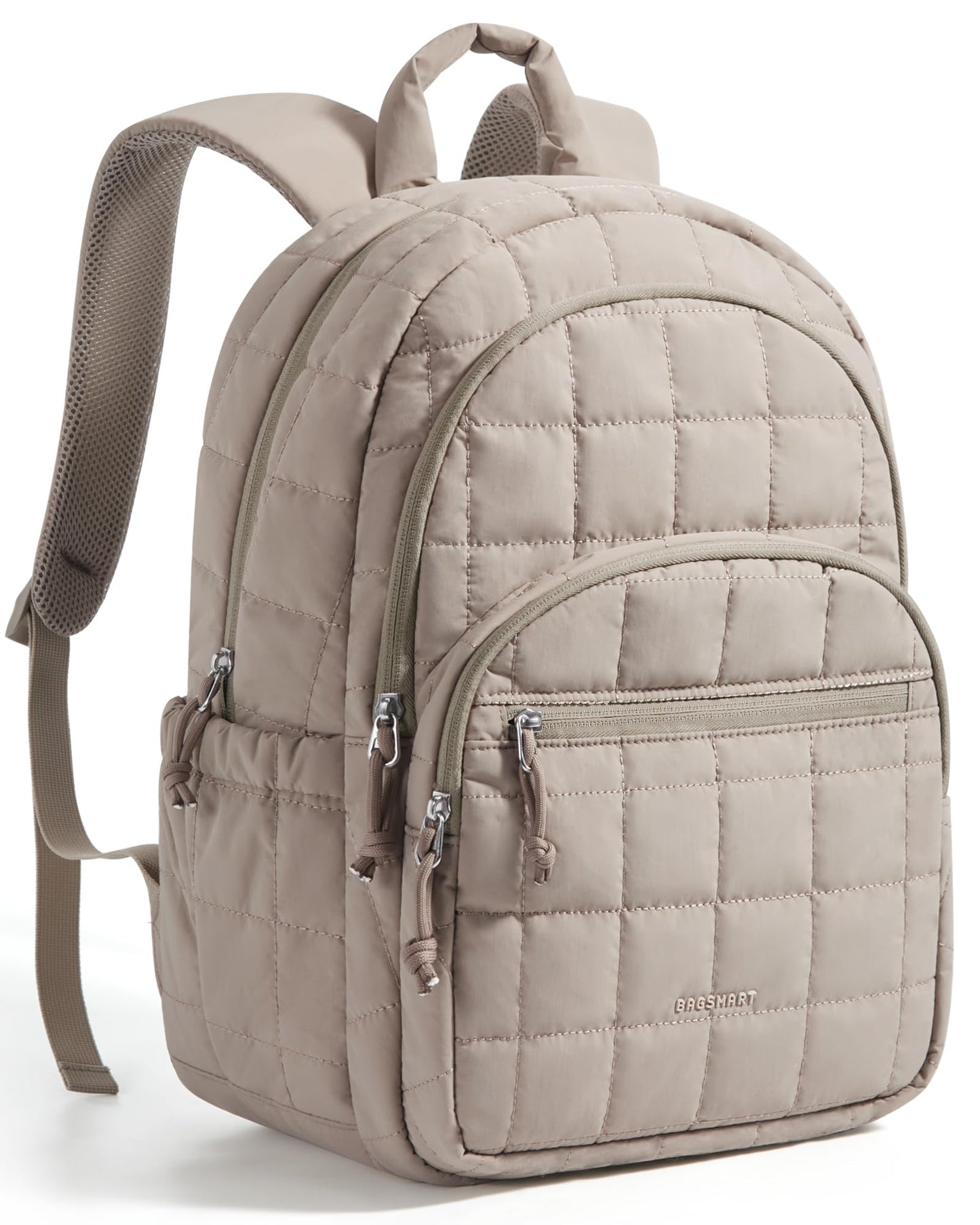 Quilted Laptop Backpack With Water-Resistant Design