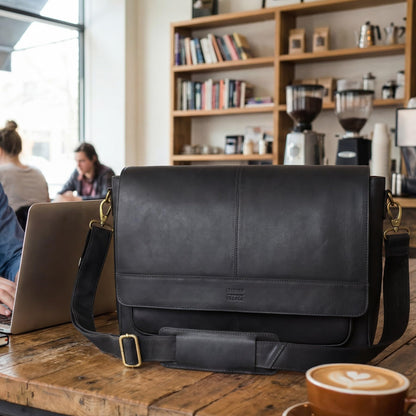 Vintage Leather Messenger Satchel Bag