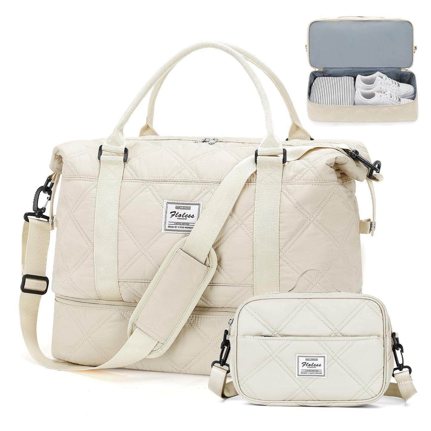Weekender Travel Bag With Shoe Compartment