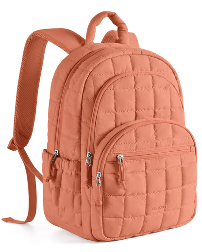 Quilted Laptop Backpack With Water-Resistant Design