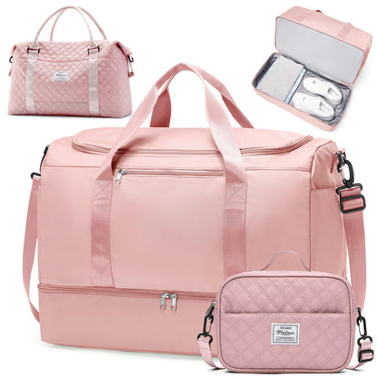 Large Weekender Travel Bag With Shoe Compartment