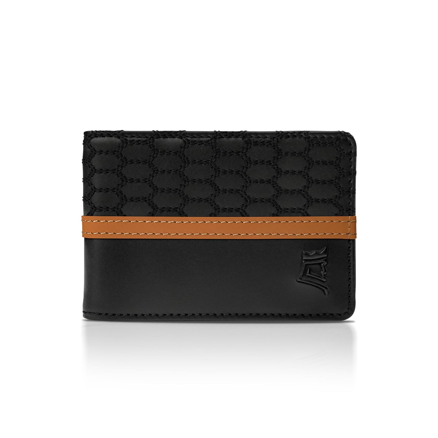 Minimalist Leather Wallet With Cash Pocket & Strap