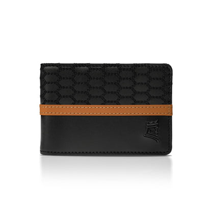 Minimalist Leather Wallet With Cash Pocket & Strap